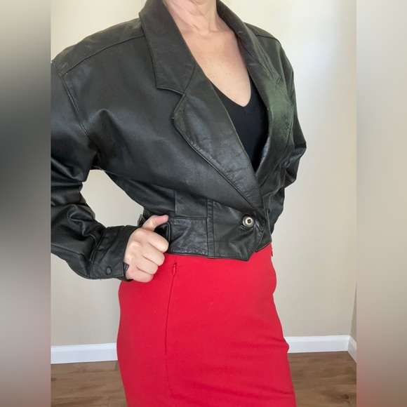 Wilsons Leather Vintage Leather Cropped Jacket - Picture 5 of 15